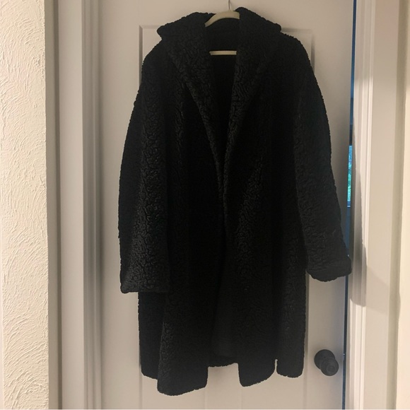 Vintage Mod Faux Fur Mod Style Coat, Like New L/XL - Picture 8 of 8